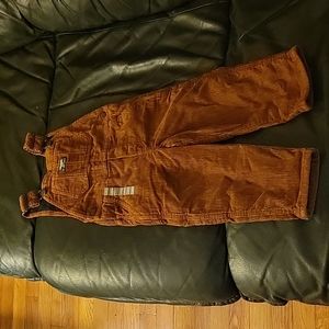 NEW. Toddler Corduroy Overalls. Size 2T. Chestnut color